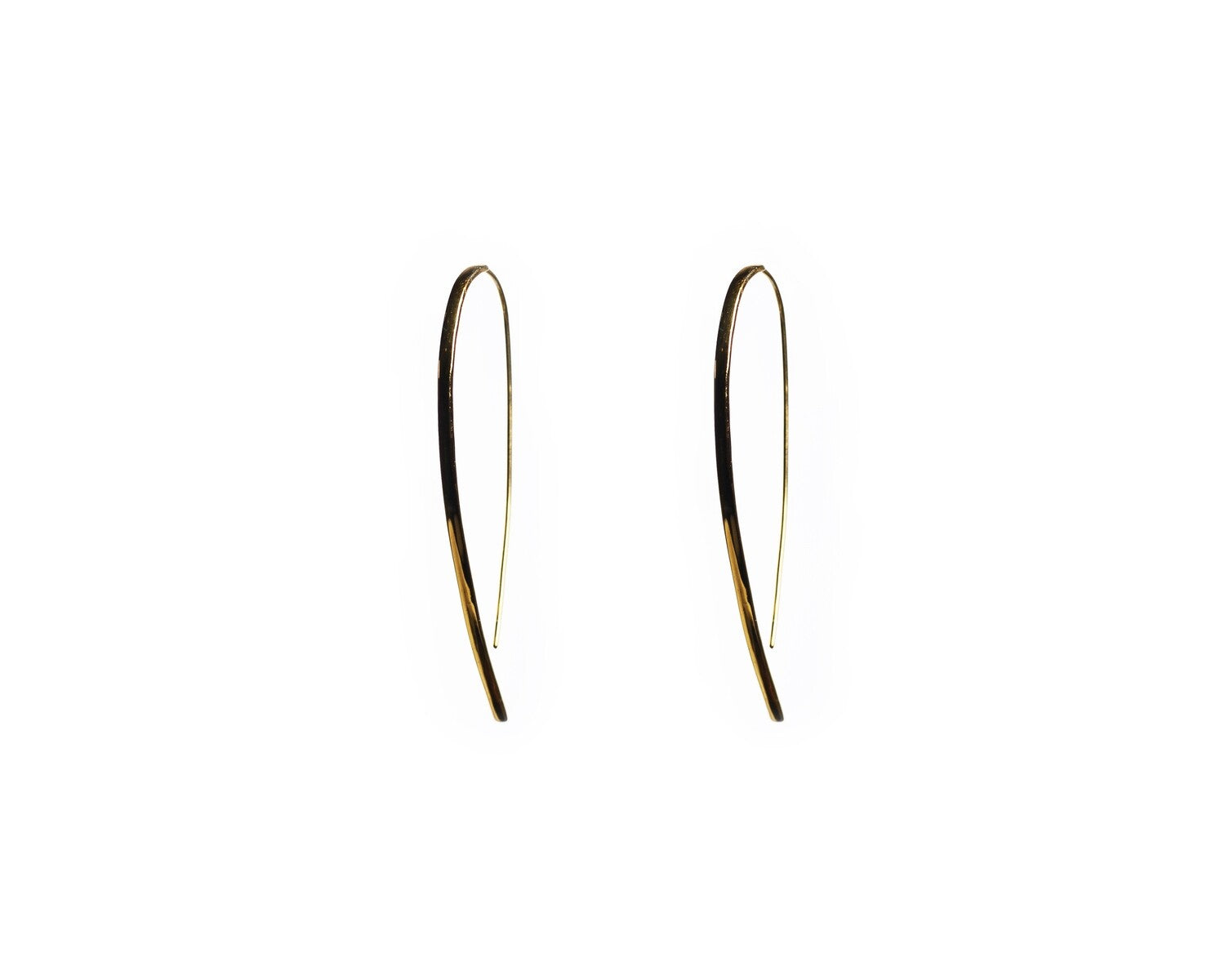 Gold plated/silver long earrings